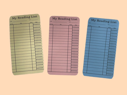 Library Reading Card