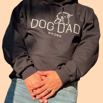 Dog DAD Sweater - Customized - Pet Parent - Dog Love -Perfect Gift - Personalized - Hooded Sweater - Crewneck