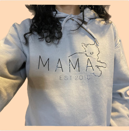 Dog MAMA Sweater - Customized - Pet Parent - Dog Love -Perfect Gift - Personalized - Hooded Sweater - Crewneck